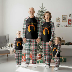 The Lying King Silhouette Sunrise Political Satire Parody Graphic Plaid Pajama Set