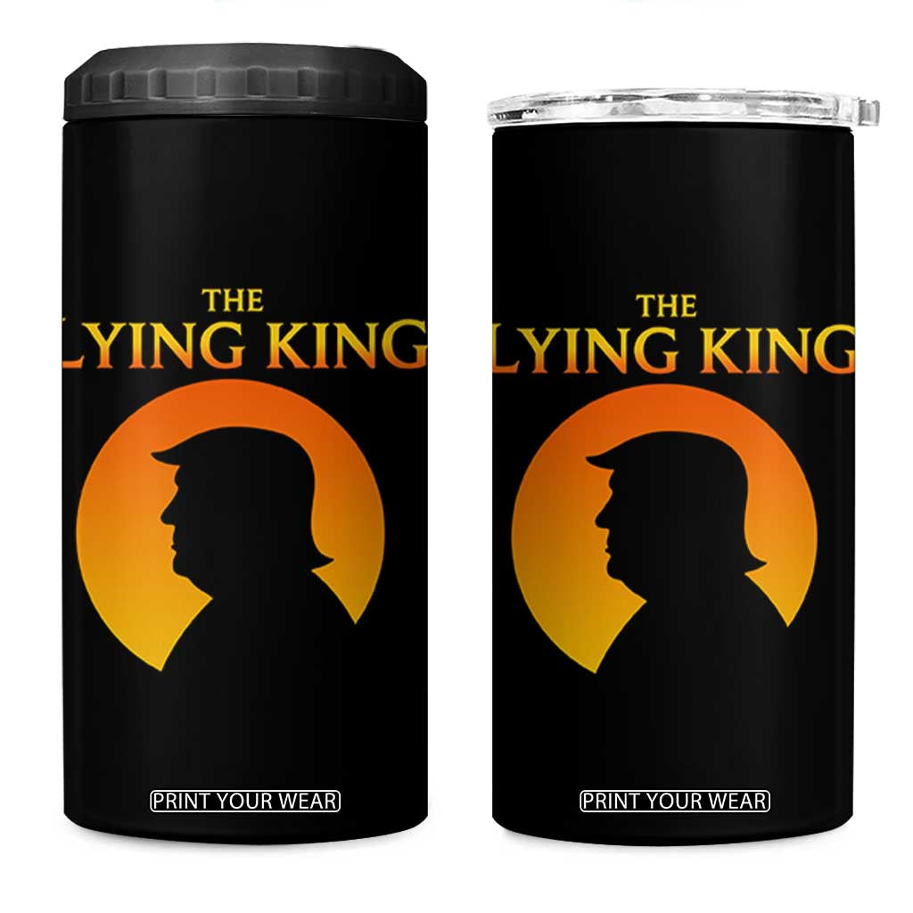 The Lying King Silhouette Sunrise Political Satire Parody Graphic 4 in 1 Can Cooler Tumbler TS02 One Size: 16 oz Black Print Your Wear