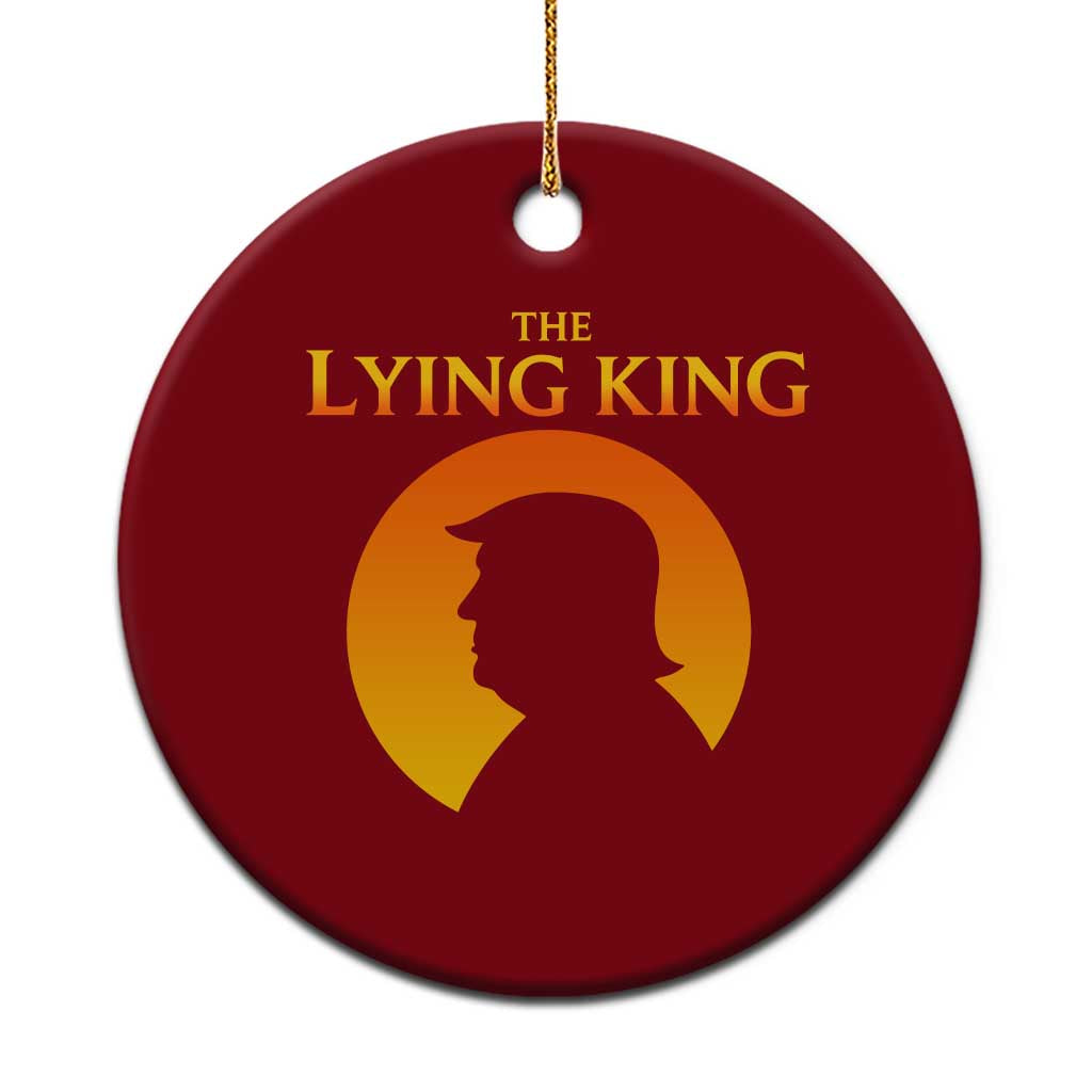 The Lying King Silhouette Sunrise Political Satire Parody Graphic Ceramic Ornament TS02 1pc Red Print Your Wear