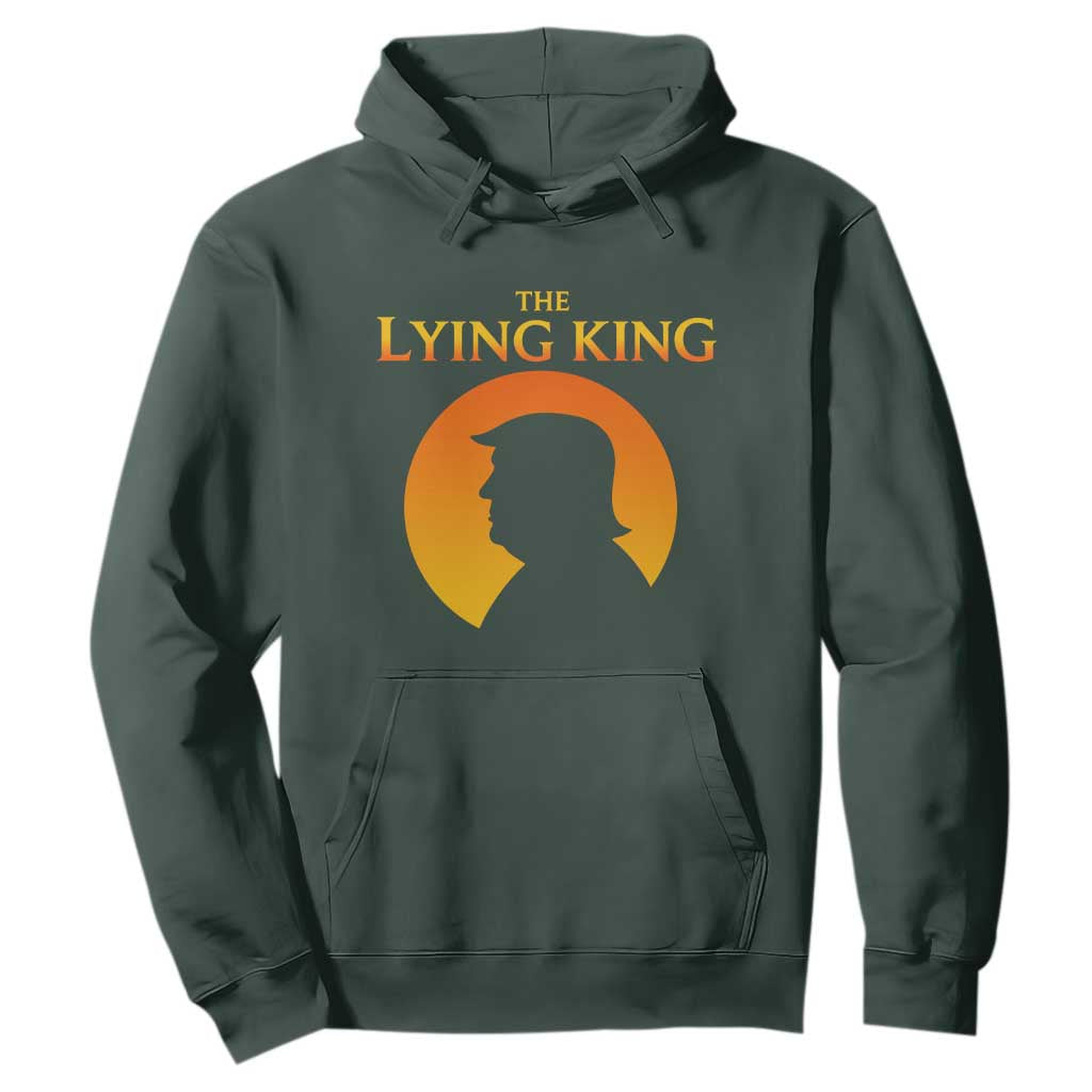 The Lying King Silhouette Sunrise Political Satire Parody Graphic Hoodie