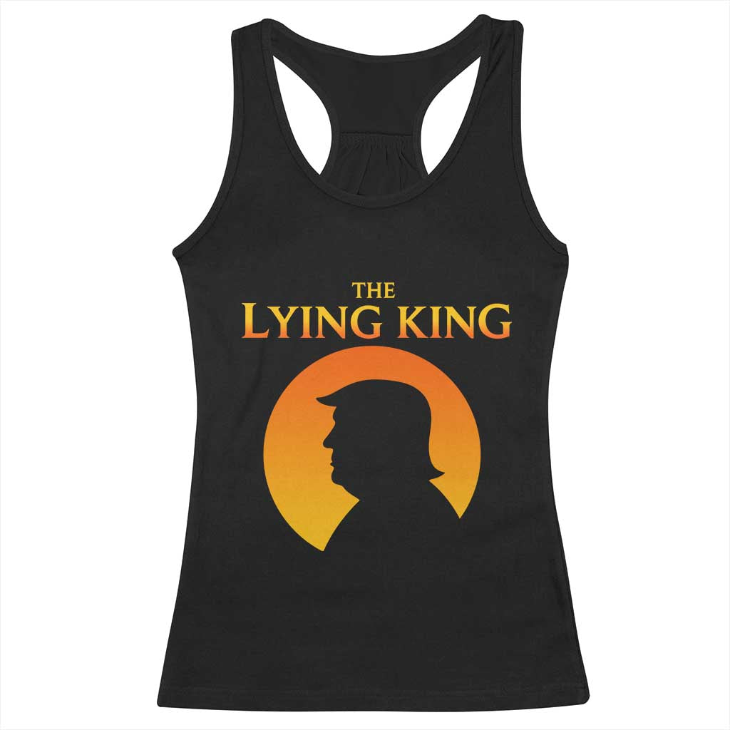 The Lying King Silhouette Sunrise Political Satire Parody Graphic Racerback Tank Top TS02 Black Print Your Wear