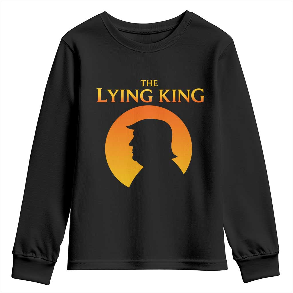 The Lying King Silhouette Sunrise Political Satire Parody Graphic Youth Sweatshirt TS02 Black Print Your Wear
