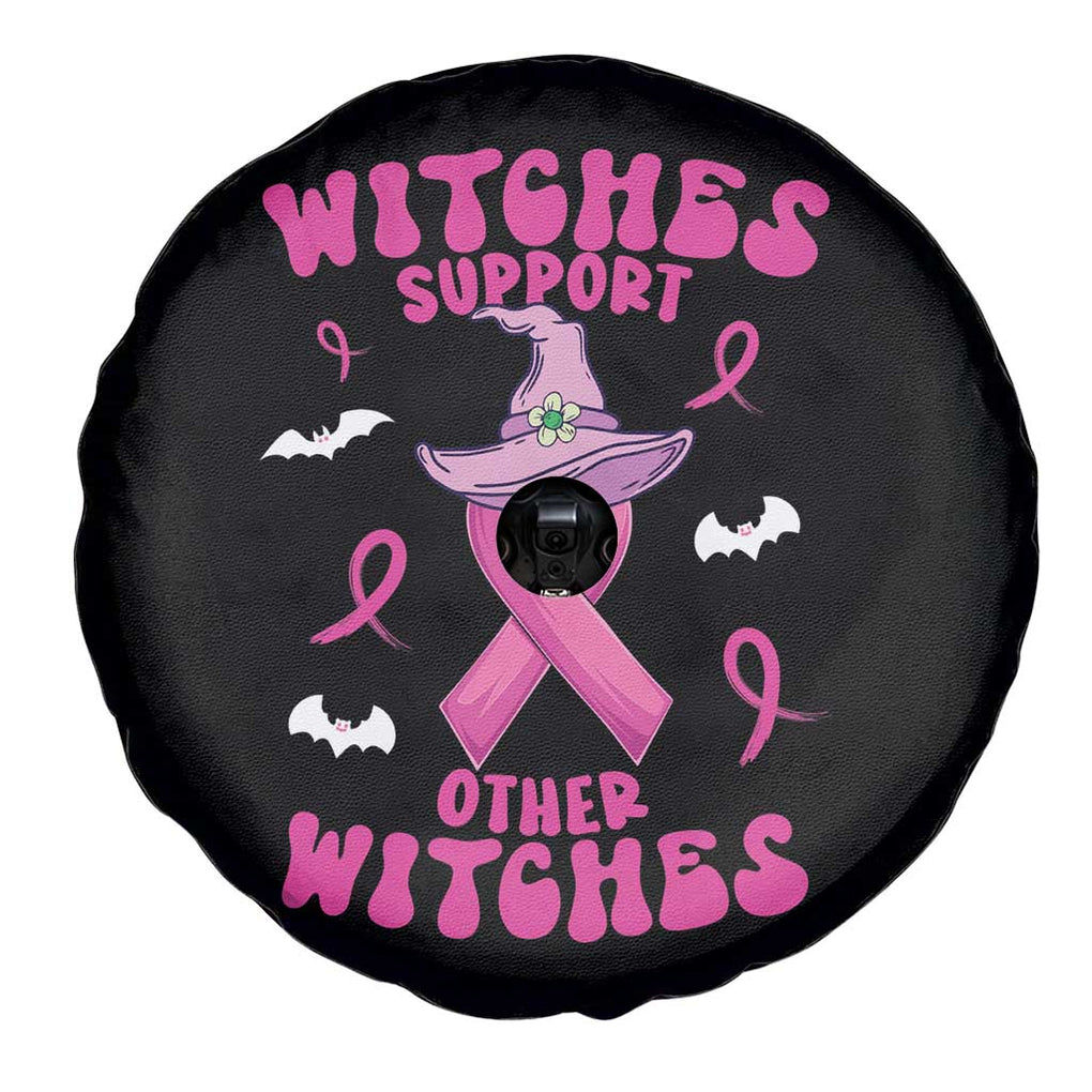 Witch Breast Cancer Warrior Spare Tire Cover Witches Support Other Witches Halloween Vibe TS02 Print Your Wear