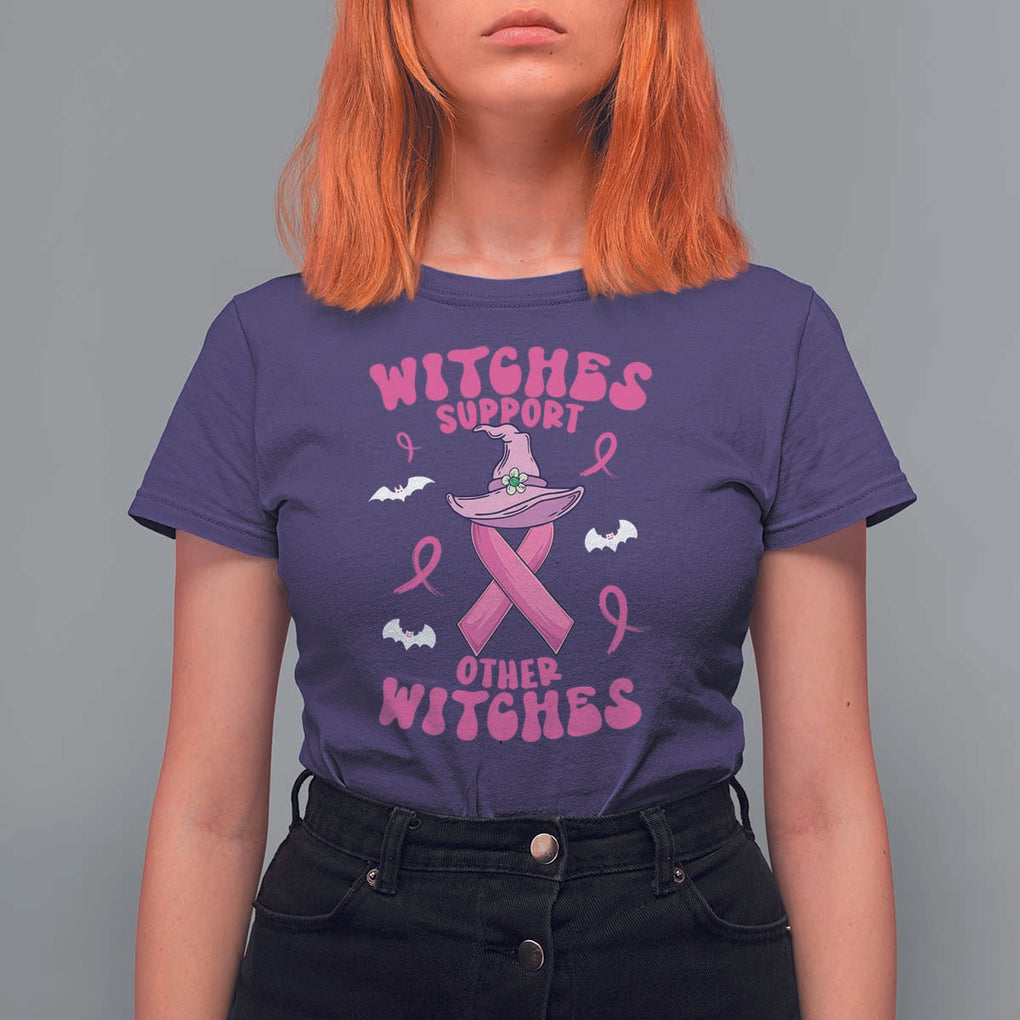 Witch Breast Cancer Warrior T Shirt For Women Witches Support Other Witches Halloween Vibe TS02 Purple Print Your Wear