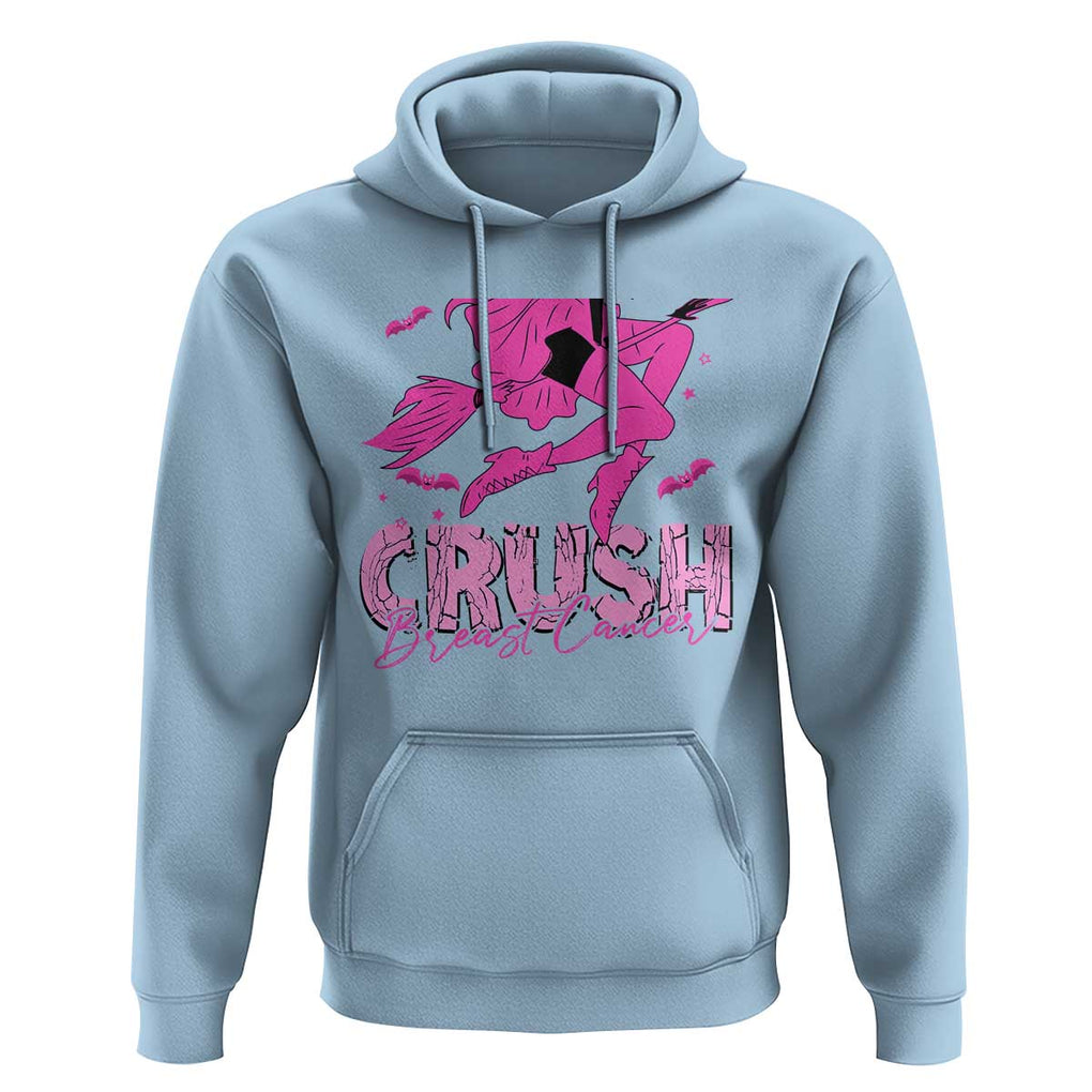 Witch Breast Cancer Hoodie Crush Breast Cancer Pink Ribbon Halloween Vibe TS02 Light Blue Print Your Wear