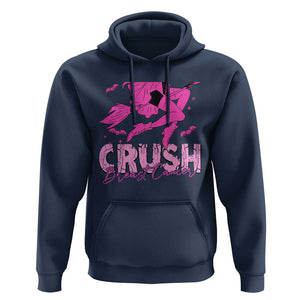 Witch Breast Cancer Hoodie Crush Breast Cancer Pink Ribbon Halloween Vibe TS02 Navy Print Your Wear