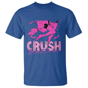 Witch Breast Cancer T Shirt Crush Breast Cancer Pink Ribbon Halloween Vibe TS02 Royal Blue Print Your Wear