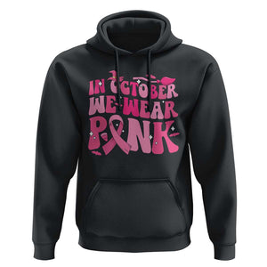 Witch Breast Cancer Hoodie In October We Wear Pink Ribbon Halloween Vibe TS02 Black Print Your Wear