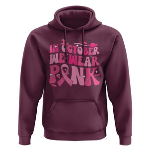Witch Breast Cancer Hoodie In October We Wear Pink Ribbon Halloween Vibe TS02 Maroon Print Your Wear