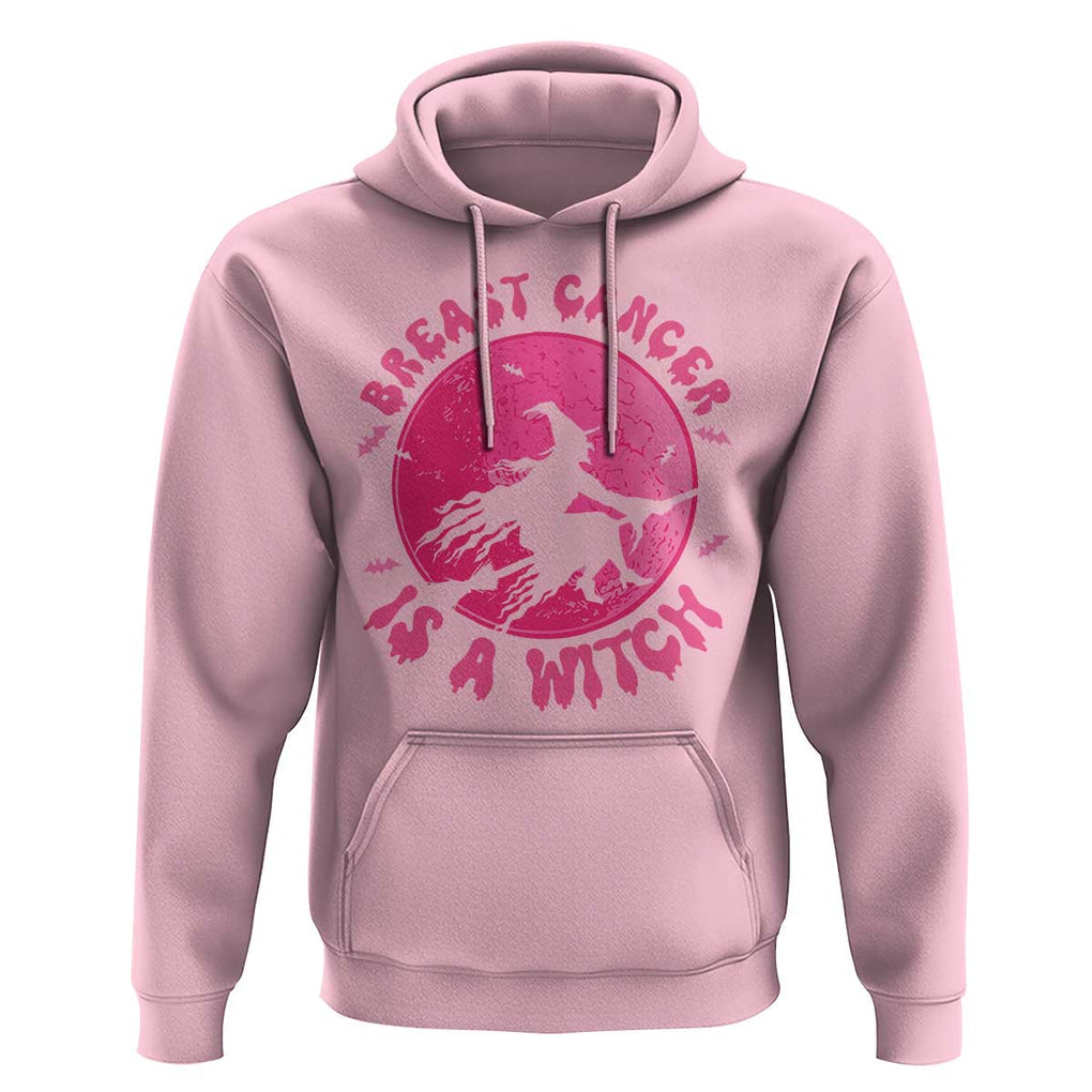 Breast Cancer Is A Witch Hoodie Halloween Pink Ribbon Support Warriors TS02 Light Pink Print Your Wear