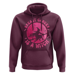 Breast Cancer Is A Witch Hoodie Halloween Pink Ribbon Support Warriors TS02 Maroon Print Your Wear