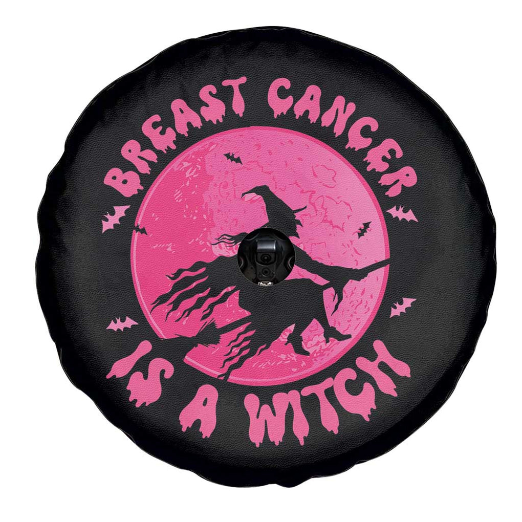 Breast Cancer Is A Witch Halloween Spare Tire Cover Pink Ribbon Support Squad TS02 Print Your Wear
