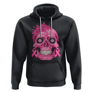 Sugar Skull Breast Cancer Hoodie Pink Ribbon Support Squad Breast Cancer Warrior Girls Women TS02 Black Printyourwear