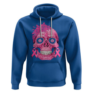 Sugar Skull Breast Cancer Hoodie Pink Ribbon Support Squad Breast Cancer Warrior Girls Women TS02 Royal Blue Printyourwear