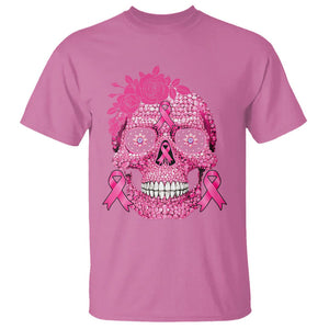 Sugar Skull Breast Cancer T Shirt Pink Ribbon Support Squad Breast Cancer Warrior Girls Women TS02 Azalea Printyourwear