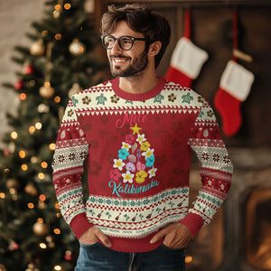 Xmas in Hawaii Ugly Christmas Sweater Mele Kalikimaka Hawaiian Tropical Flowers TS02 Hibiscus Print Your Wear