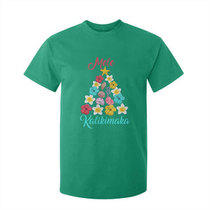 Christmas in Hawaii T Shirt For Kid Mele Kalikimaka Hawaiian Tropical Flowers TS02 Irish Green Print Your Wear