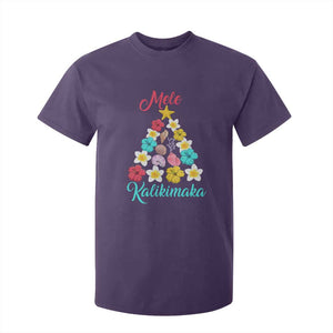 Christmas in Hawaii T Shirt For Kid Mele Kalikimaka Hawaiian Tropical Flowers TS02 Purple Print Your Wear