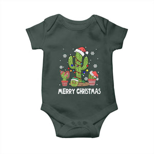 Merry Xmas In Arizona US State Funny Saguaro Cactus Christmas Tree Baby Onesie TS02 Print Your Wear