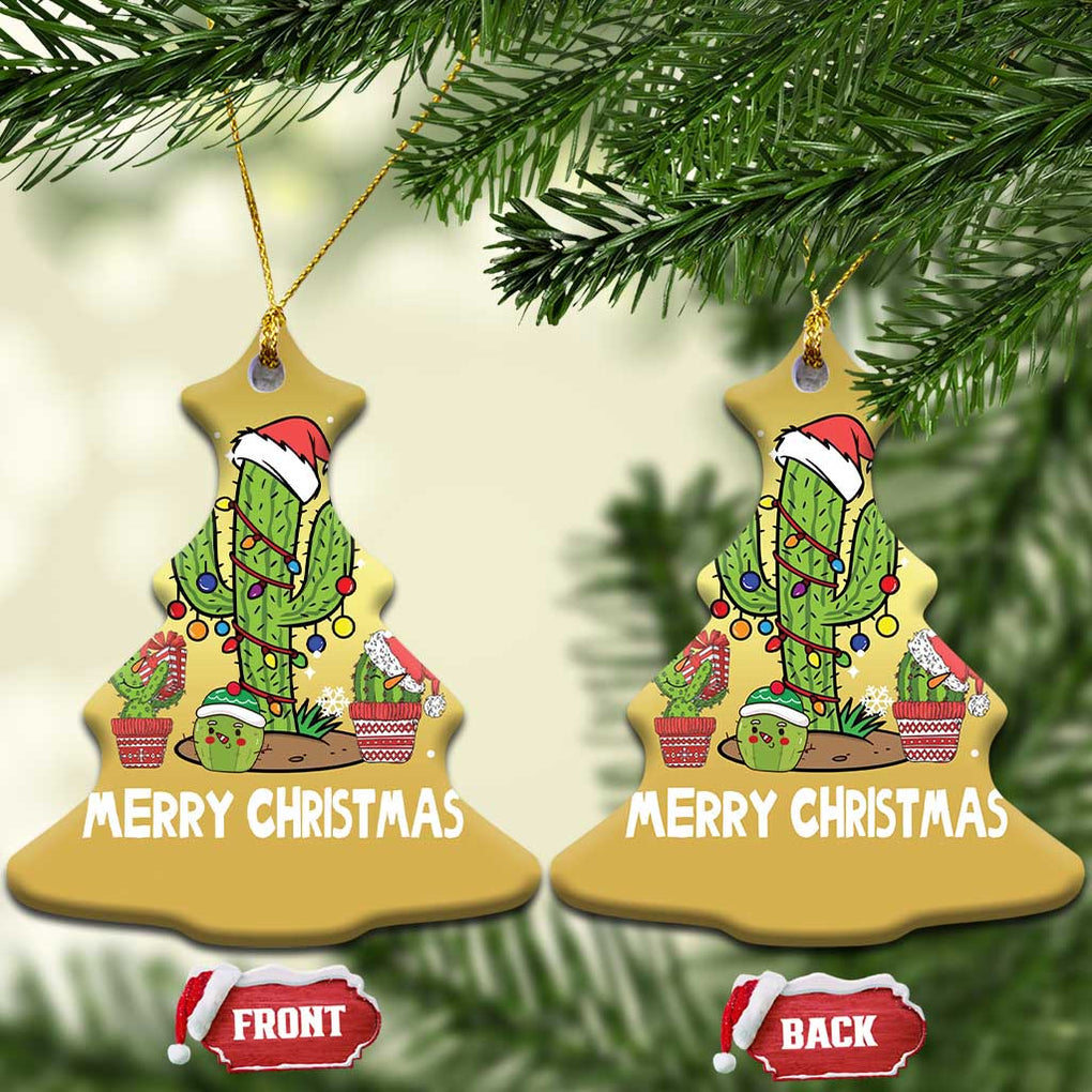 Merry Xmas In Arizona US State Funny Saguaro Cactus Christmas Tree Christmas Ornament TS02 Christmas Tree Gold Print Your Wear