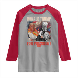 Trump 2024 Raglan Shirt He Won For President 45 47 American Flag TS02 Sport Gray Red Print Your Wear