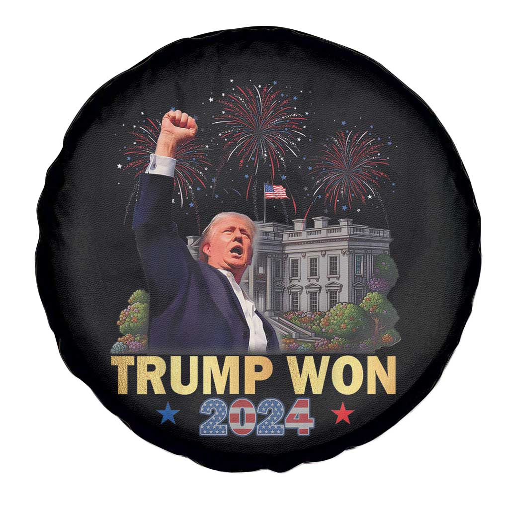 Trump 2024 Spare Tire Cover He Won 47th President Of White House TS02 Print Your Wear