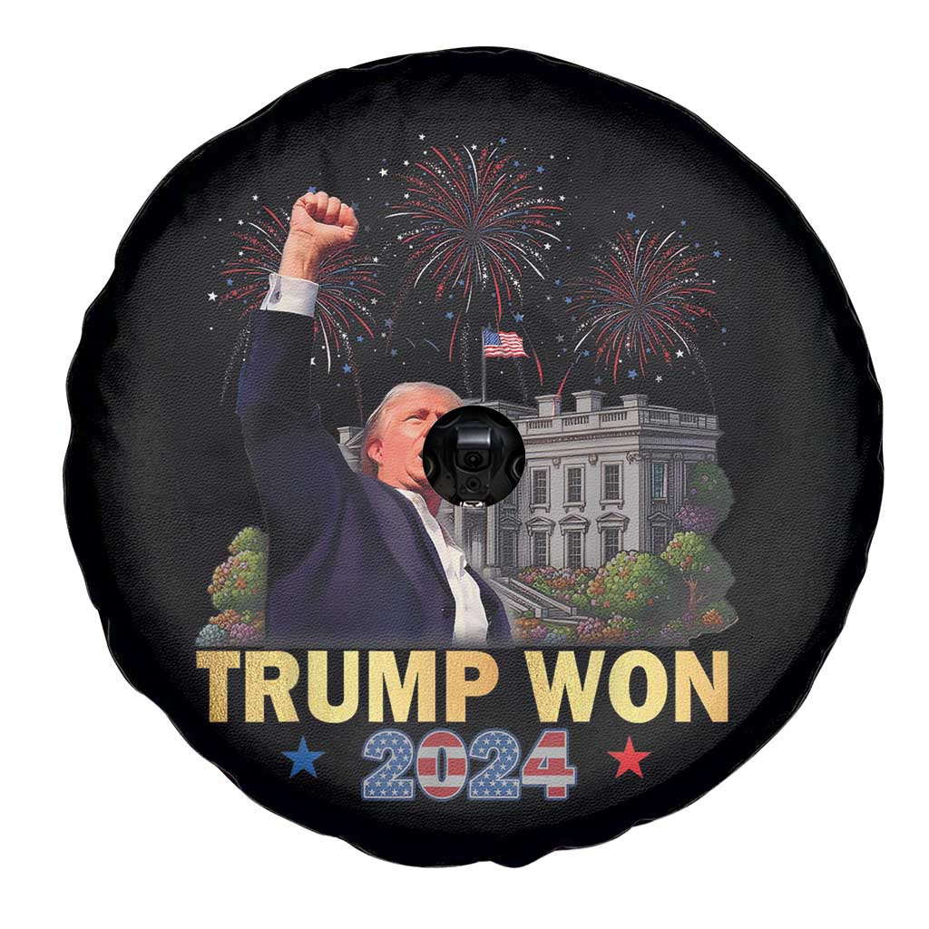Trump 2024 Spare Tire Cover He Won 47th President Of White House TS02 Print Your Wear