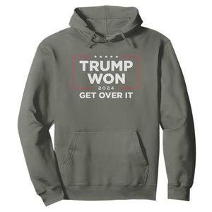 Trump 2024 Hoodie 47th President He Won Get Over It TS02 Military Green Print Your Wear