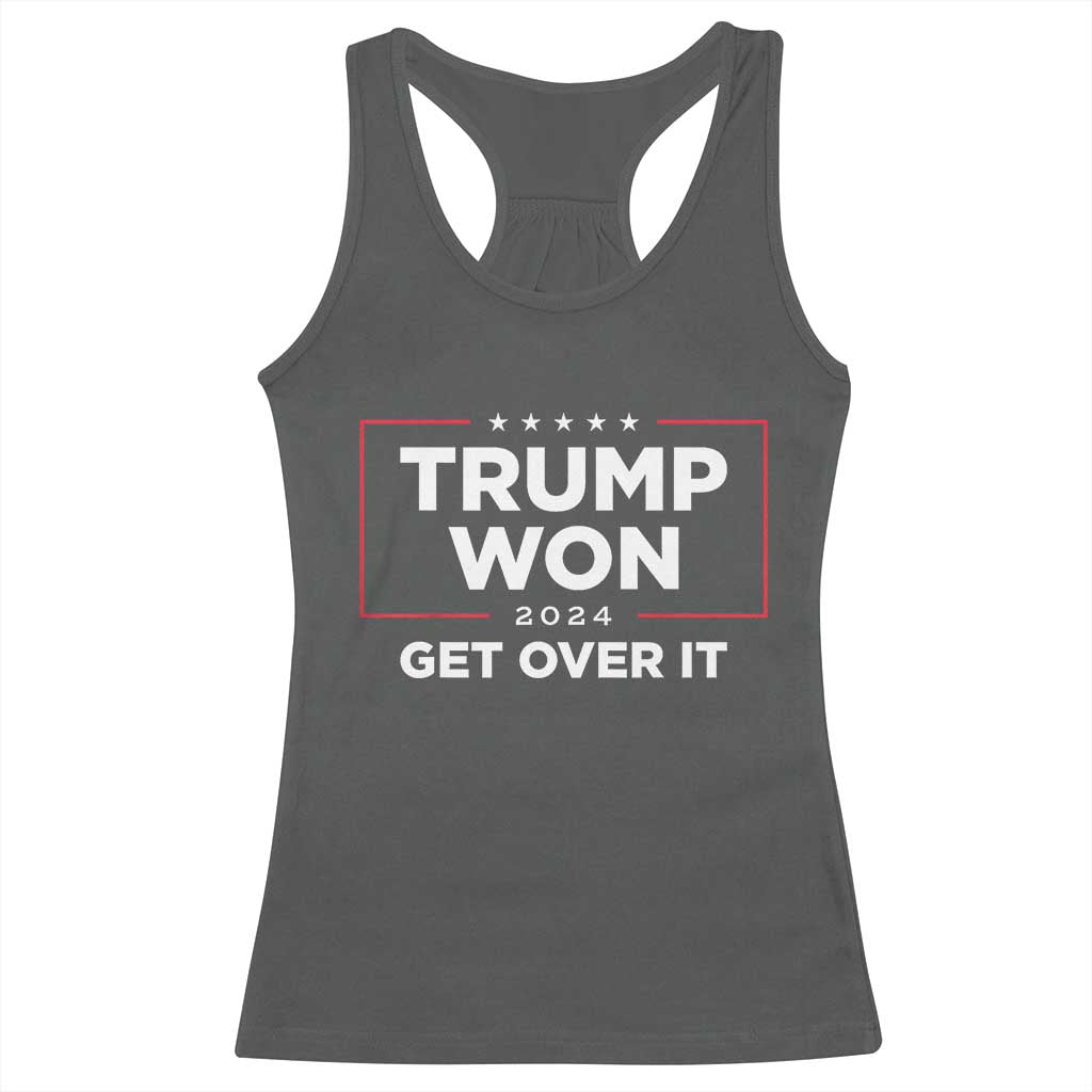 Trump 2024 Racerback Tank Top 47th President He Won Get Over It TS02 Dark Heather Print Your Wear