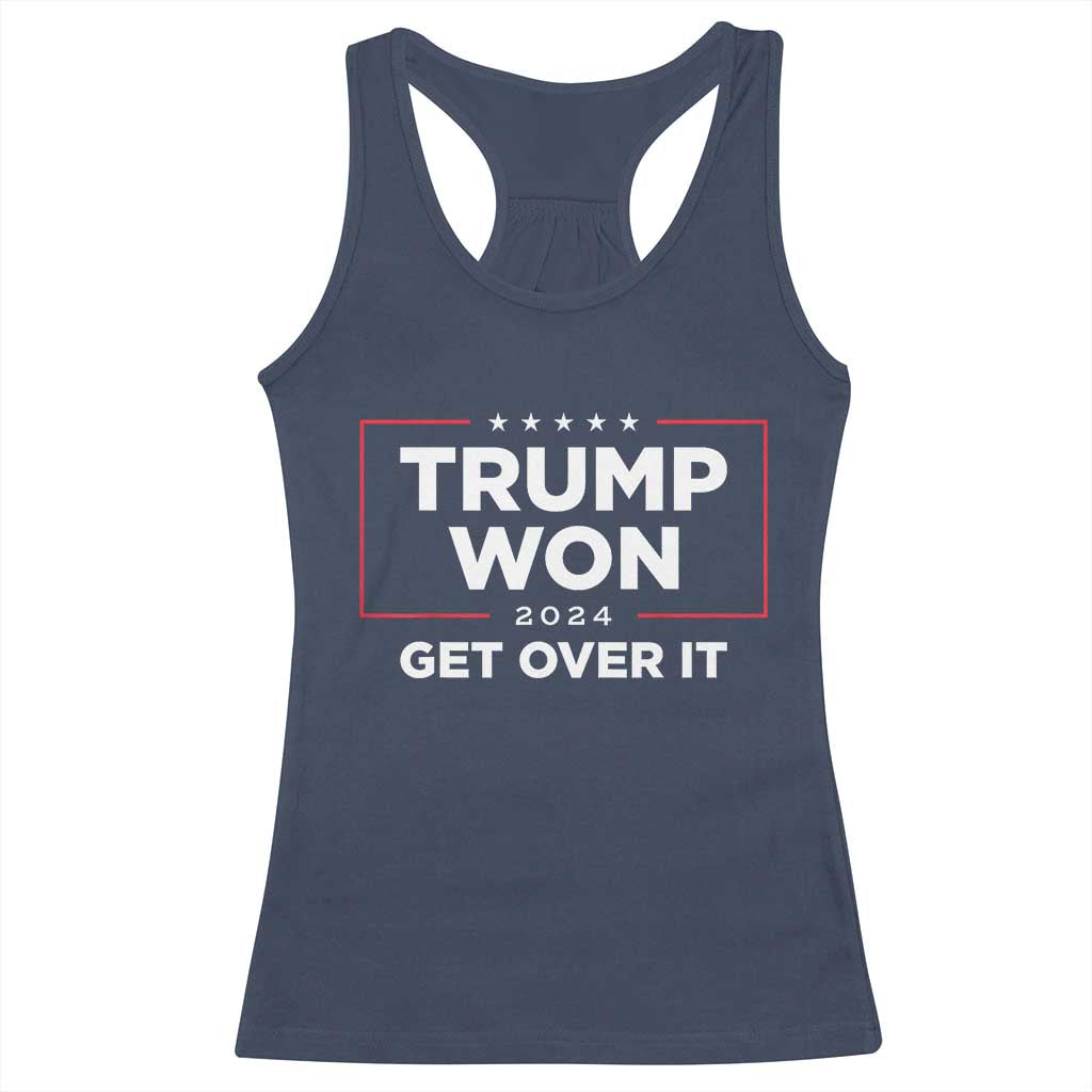 Trump 2024 Racerback Tank Top 47th President He Won Get Over It TS02 Navy Print Your Wear
