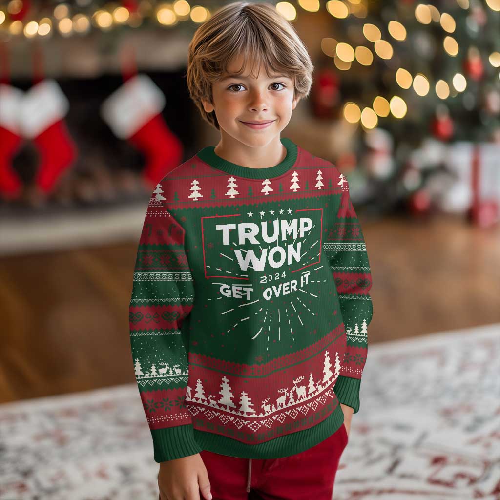 Trump 2024 Ugly Christmas Sweater 47th President He Won Get Over It TS02 Christmas Print Your Wear