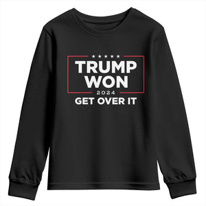 Trump 2024 Youth Sweatshirt 47th President He Won Get Over It TS02 Black Print Your Wear