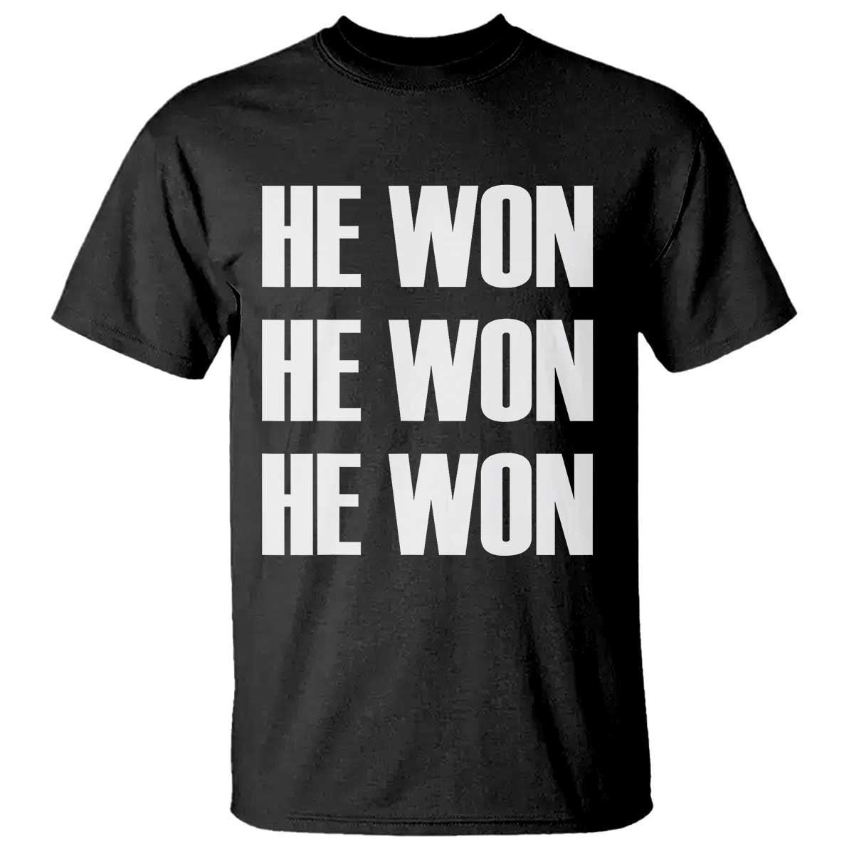 Trump 2024 T Shirt Triple He Won 47th President TS02 Black Print Your Wear