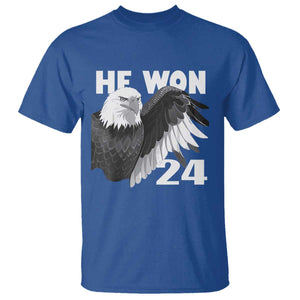 Trump 2024 T Shirt He Won 47th President American Eagle TS02 Royal Blue Print Your Wear