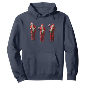 Funny Trump Dance Christmas Hoodie Santa Claus 2024 Xmas Pajamas Holiday TS02 Navy Print Your Wear