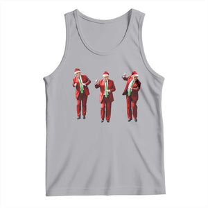 Funny Trump Dance Christmas Tank Top Santa Claus 2024 Xmas Pajamas Holiday TS02 Athletic Heather Print Your Wear