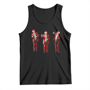 Funny Trump Dance Christmas Tank Top Santa Claus 2024 Xmas Pajamas Holiday TS02 Black Print Your Wear