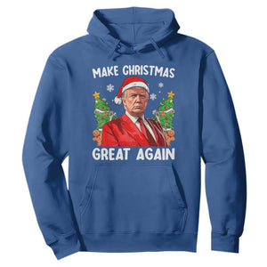 Funny Santa Trump 2024 Hoodie Make Christmas Great Again TS02 Royal Blue Print Your Wear