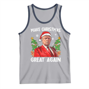 Funny Santa Trump 2024 Tank Top Make Christmas Great Again TS02 Athletic Heather Navy Print Your Wear