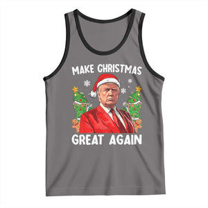 Funny Santa Trump 2024 Tank Top Make Christmas Great Again TS02 Deep Heather Black Print Your Wear