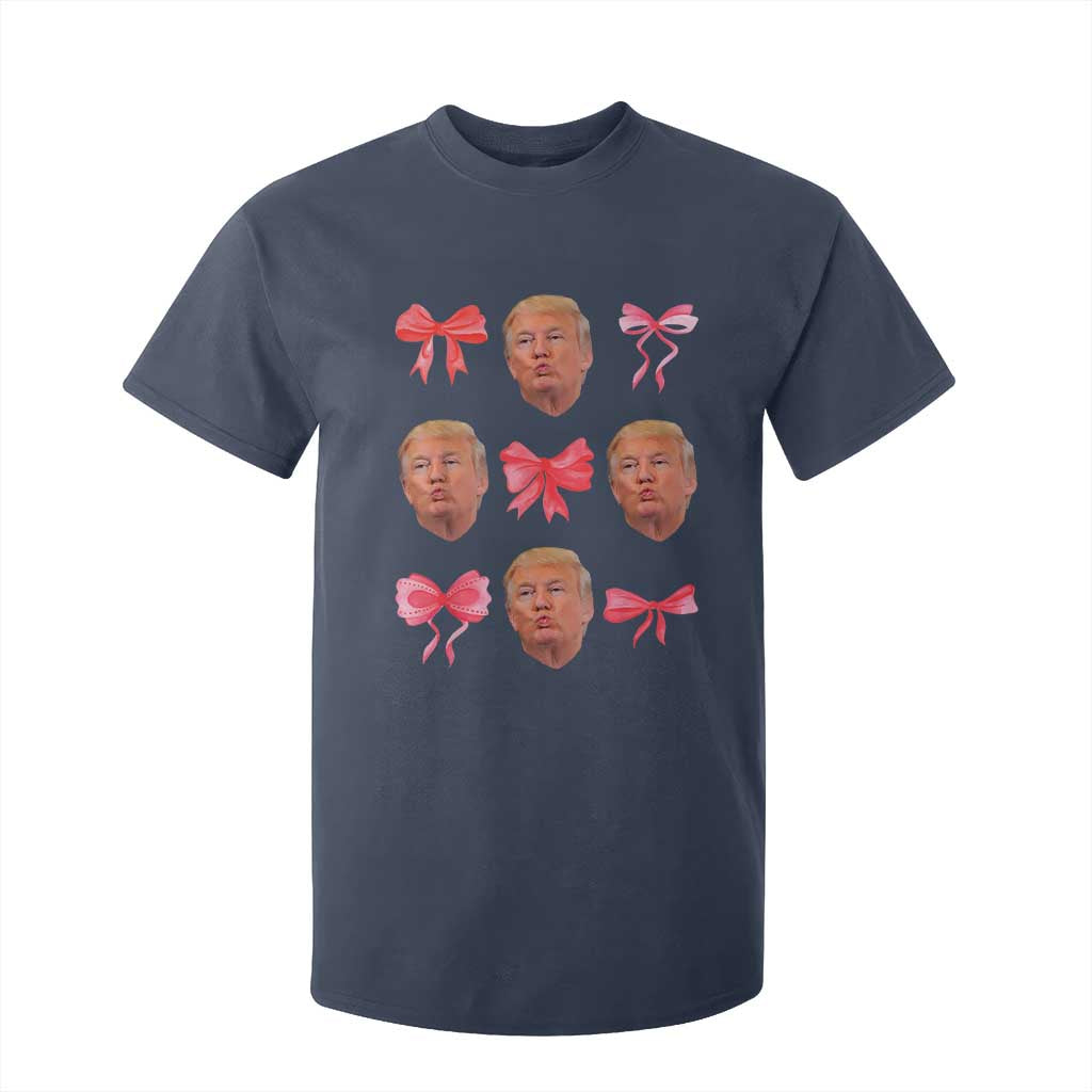 Trump Girl 2024 T Shirt For Kid 47th President Pink Coquette Bow Girly Y2K TS02 Navy Print Your Wear