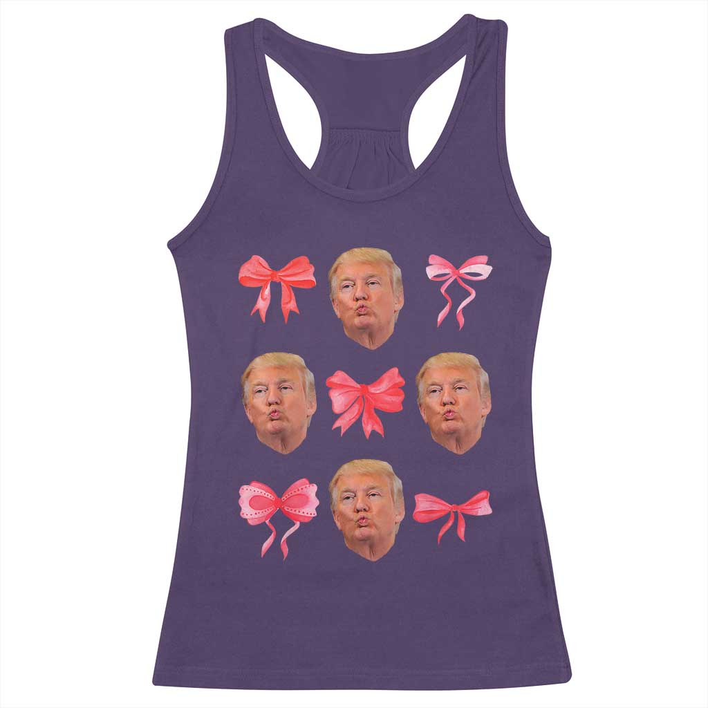 Trump Girl 2024 Racerback Tank Top 47th President Pink Coquette Bow Girly Y2K TS02 Purple Print Your Wear