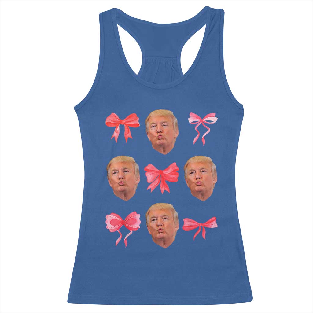 Trump Girl 2024 Racerback Tank Top 47th President Pink Coquette Bow Girly Y2K TS02 Royal Blue Print Your Wear