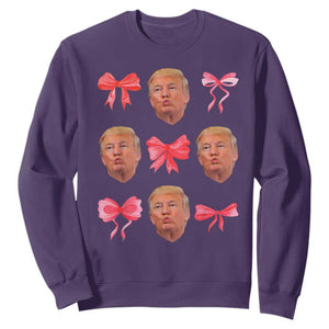 Trump Girl 2024 Sweatshirt 47th President Pink Coquette Bow Girly Y2K TS02 Purple Print Your Wear