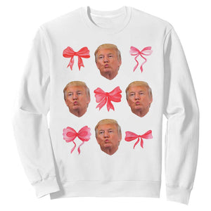 Trump Girl 2024 Sweatshirt 47th President Pink Coquette Bow Girly Y2K TS02 White Print Your Wear
