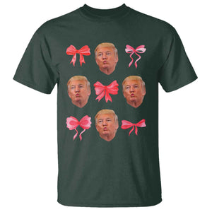Trump Girl 2024 T Shirt 47th President Pink Coquette Bow Girly Y2K TS02 Dark Forest Green Print Your Wear