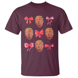 Trump Girl 2024 T Shirt 47th President Pink Coquette Bow Girly Y2K TS02 Maroon Print Your Wear