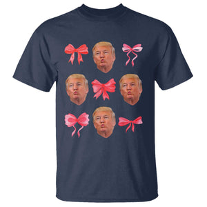 Trump Girl 2024 T Shirt 47th President Pink Coquette Bow Girly Y2K TS02 Navy Print Your Wear