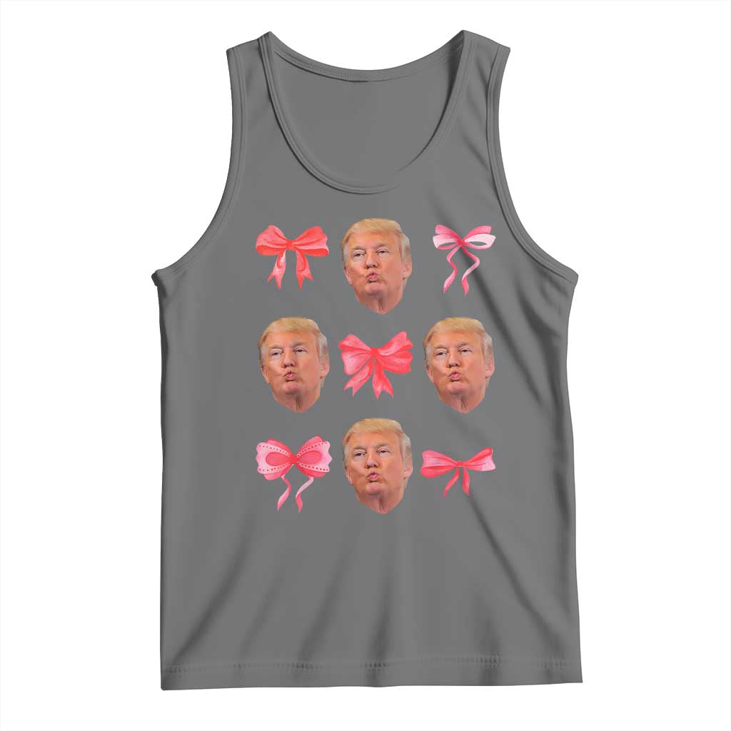 Trump Girl 2024 Tank Top 47th President Pink Coquette Bow Girly Y2K TS02 Black Heather Print Your Wear