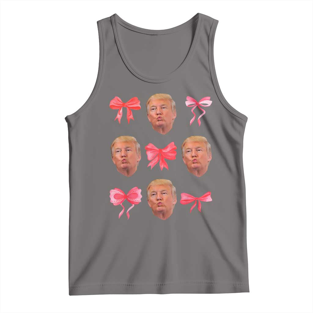 Trump Girl 2024 Tank Top 47th President Pink Coquette Bow Girly Y2K TS02 Deep Heather Print Your Wear